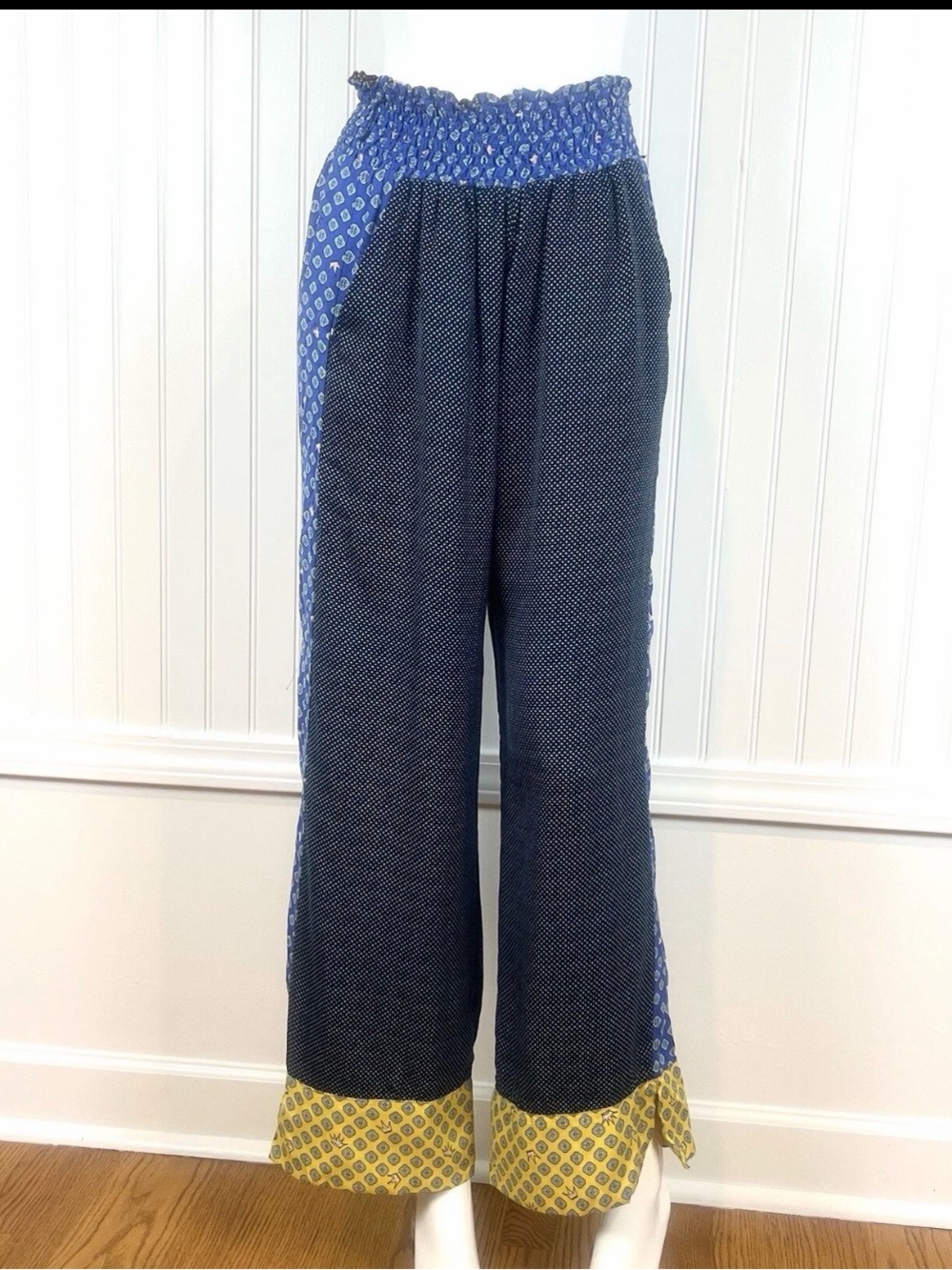 Aerie - boho patchwork wide-leg lounge pants